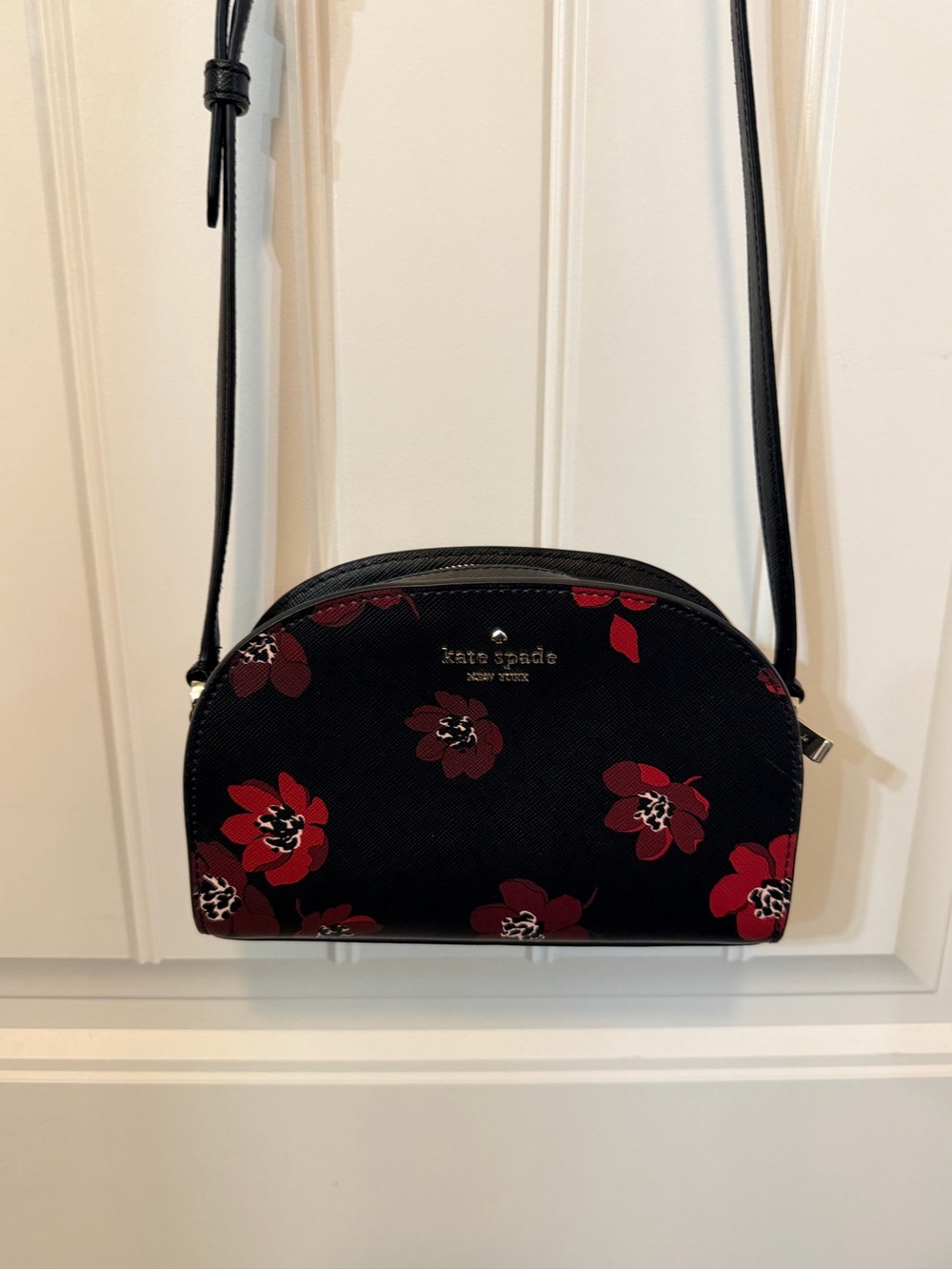 kate spade Black Crossbody with Red Floral Print - Picture 3 of 8